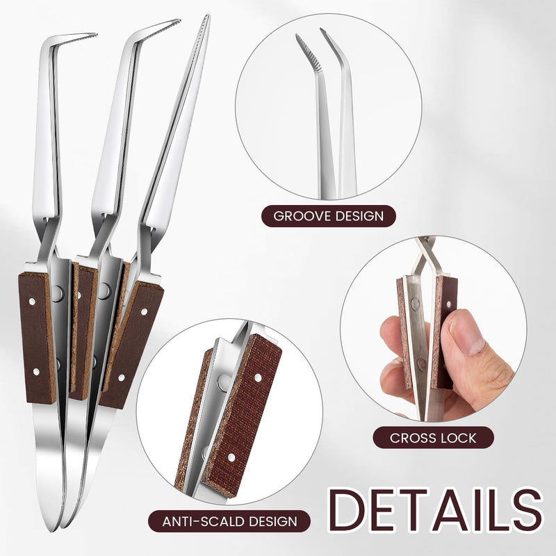 Gisafai 6 Pcs Jewelry Soldering Kit Include 2 Honeycomb Ceramic Block 1 Copper Tongs 3 Tweezers, Soldering Boards Plate Jewelers Making Melting Casting Tools Supplies