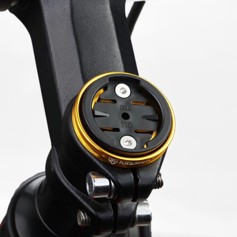 Bike Stem Top Cap Computer Mount Bicycle Stem Headset Mount for Garmin Edge Black