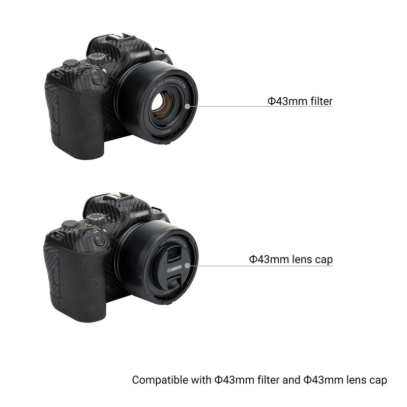 [AUSTRALIA] - RF 50mm Lens Hood Shade for Canon RF 50mm f/1.8 STM Lens Replaces Canon ES-65B Hood with Original Design on Canon EOS R100 R50 R10 R8 R7 R6 R5 RP R Cameras Replace Canon ES-65B for RF 50mm f/1.8 STM 