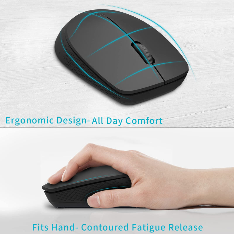 RAPOO Bluetooth 2.4G Wireless Mouse, 2 Bluetooth Channels with 1 USB Receiver Noiseless Mouse, Connect up to 3 Devices, Portable Computer Mice for PC, Tablet, Laptop-Black BLACK