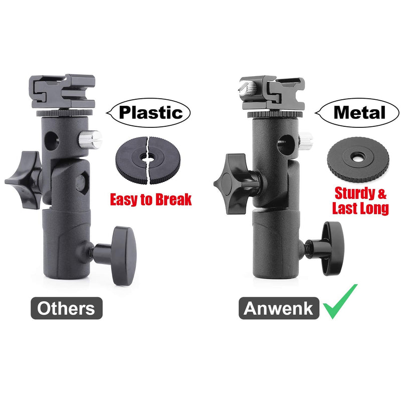 [AUSTRALIA] - Anwenk Camera Flash Speedlite Mount Swivel Light Stand Bracket with Umbrella Reflector Holder for Camera DSLR Nikon Canon Pentax Olympus and Other DSLR Flashes Studio Light LED Light, 1Pack Flash Bracket-1P 