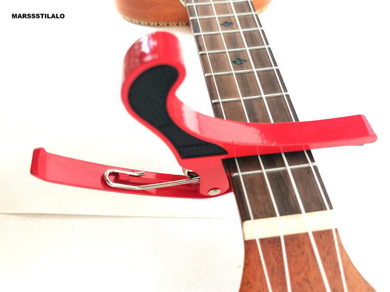 Professinal Metal Capo for Acoustic Guitars Electric Bass (Red) Red