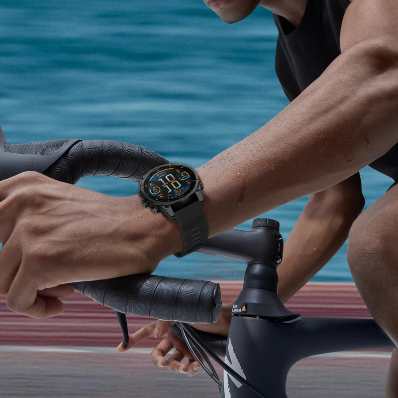 22mm Silicone Watchband Compatible with Garmin tactix 8/Fenix 8 pro AMOLED 47mm/7 Pro/7/6 Pro/6/5 Plus/5,QuickFit Straps for Fenix E/Forerunner 945/955/965/970/epix Pro/Approach S70/S62/quatix 8 47mm 7pack1