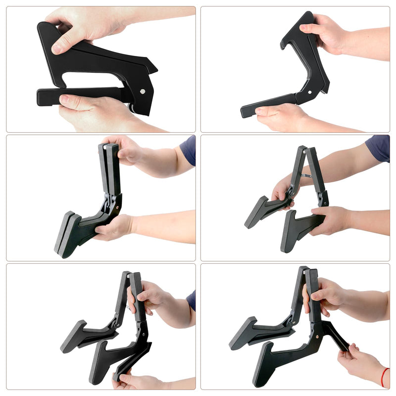 EASTROCK Folding Ukulele Stand ABS Stand for Mandolins/Violins Adjustable Portable Instrument Stand for Ukulele Accessories Mini Guitar Stand for Small Musical Instruments Concert Soprano/Tenor Ukulele/Banjo