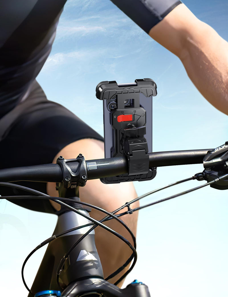 Bike Phone Holder Universal Motorcycle Phone Holder for Road Bike MTB Scooter with 360 Rotate for 4.7-7.2 Inch Smartphone