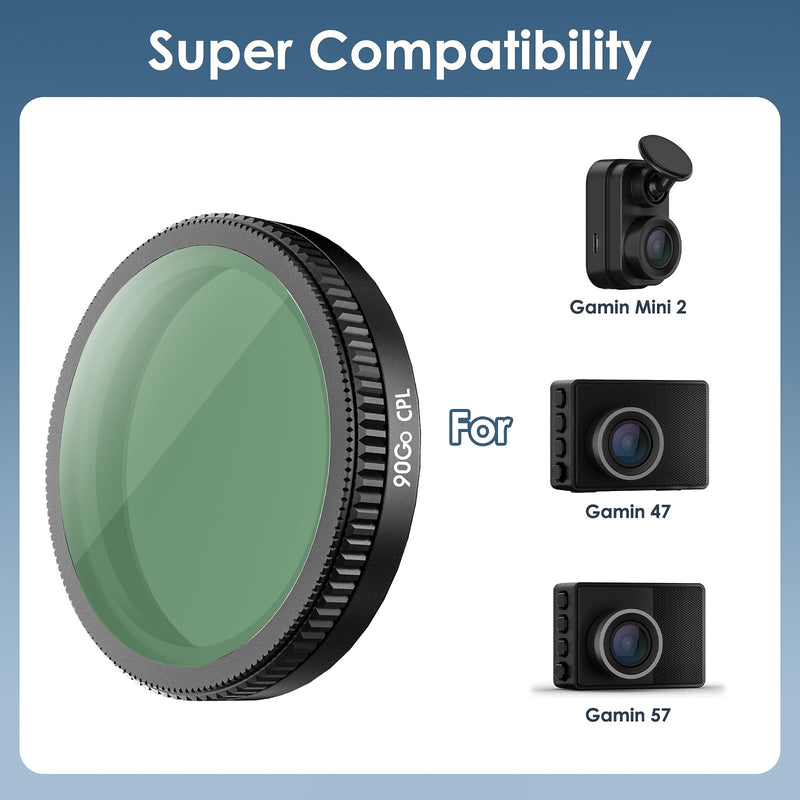 30mm Circular Polarizer Filter,Ultimate CPL Filter,Lens Protection for Garmin Mini 2,47,57 Dash Cam