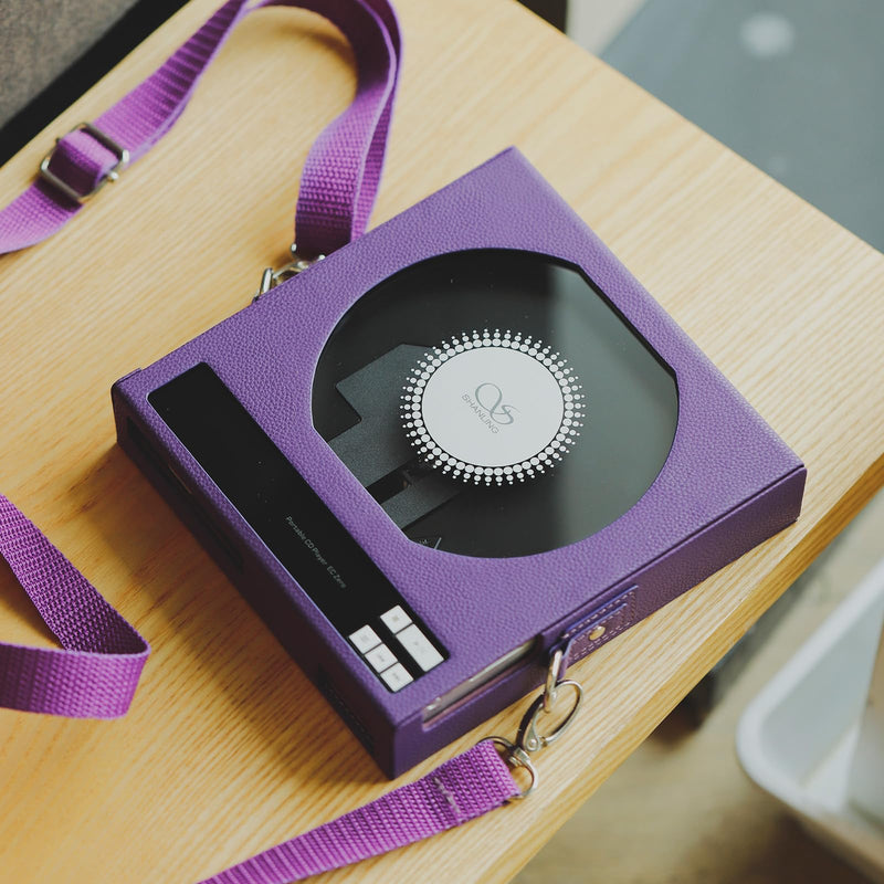 SHANLING EC Zero CD Player Leather Case, Special Protective Case for EC Zero T Portable CD Player, PU Leather Material, Purple