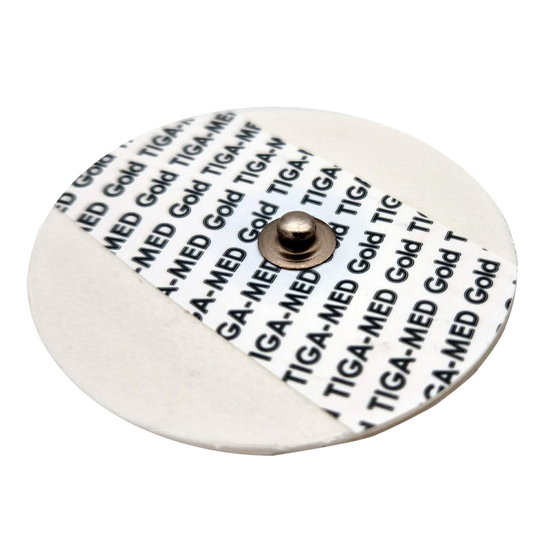 [AUSTRALIA] - Tiga-Med ECG Electrodes with Wet Gel / Liquid Gel 48 mm Pack of 120 Disposable Electrodes 