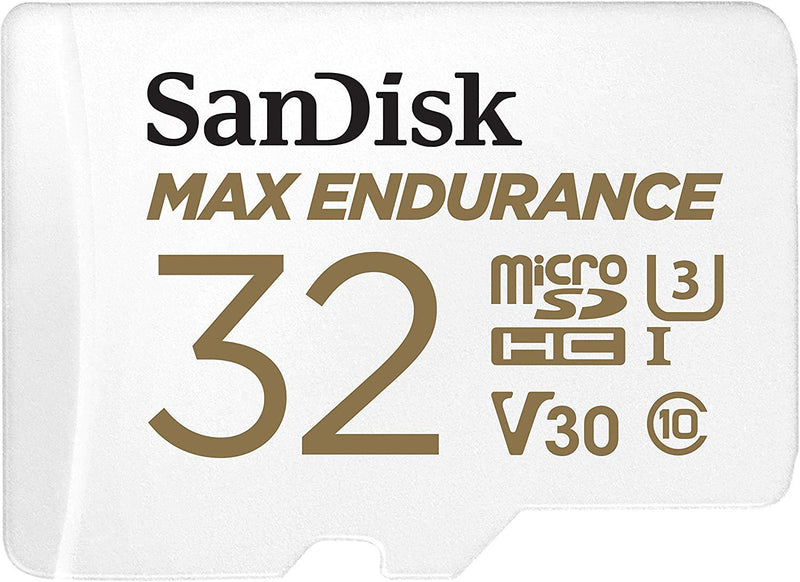 SanDisk MAX Endurance 32GB TF Card MicroSDHC (2 Pack) Memory Card for Dash Cams & Home Security System Video Cameras (SDSQQVR-032G-GN6IA) Bundle with (1) Everything But Stromboli MicroSD Card Reader