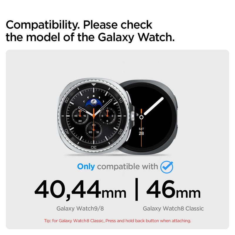 Spigen Modern Fit Titanium for Samsung Galaxy Watch Band | For Galaxy Watch 9/8 44/40mm, 8 Classic 46mm Premium Business Metal Adjustable Replacement Wristband Natural Titanium