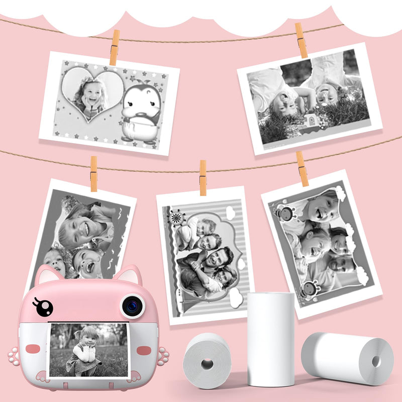 Kids Instant Camera Refill Print Paper-5 Rolls for Kids Instant Print Camera,HD Printing Thermal Print Paper Set Portable Refill Print Paper