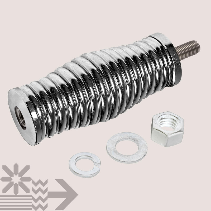 True MODS Chrome Heavy-Duty Stainless Steel CB Radio Antenna Spring Mount Base [3/8" 24 Thread] for Offroad UTV ATV SxS Side-by-Side 4 Wheeler Polaris RZR Razor Can-Am Maverick X3 Semi Truck Vehicle 1pc 3/8" - 24 Thread