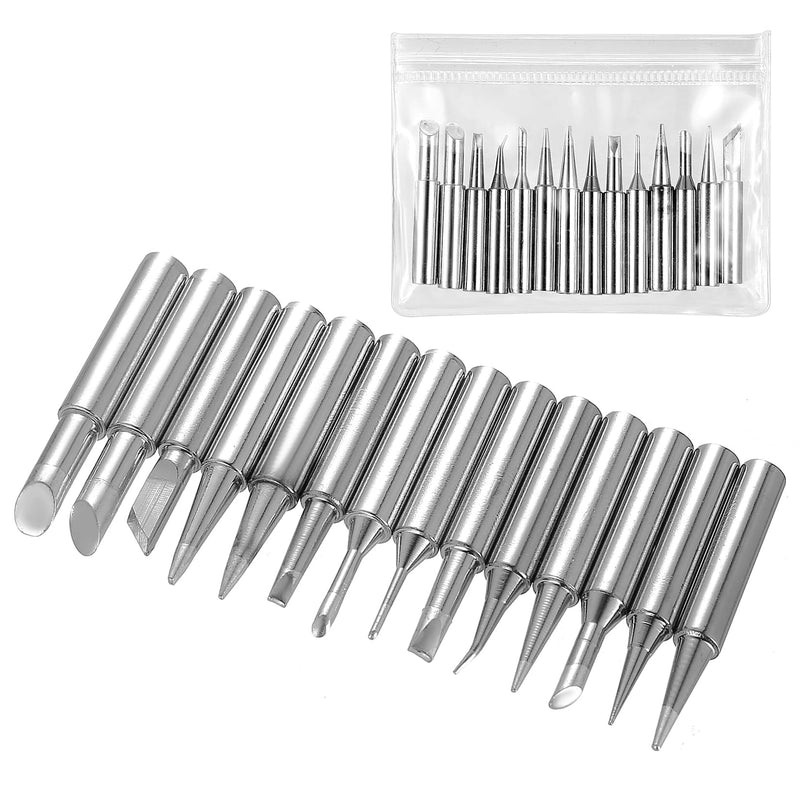 900M Soldering Tips, 14-Piece Soldering Iron Tips Set, Replacement Soldering Tips Set, Welding Tips for Soldering Stations, Compatible with Hakko Yihua Atten More, Soldering Iron Replacement Welding