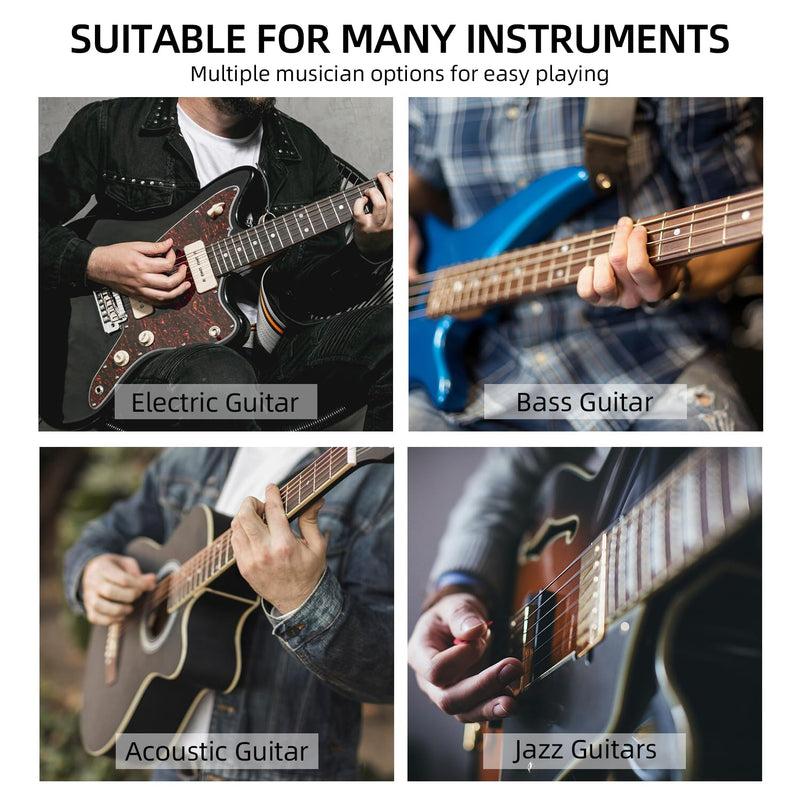Guitar Straps, 2.7'' Wide Padded Acoustic Guitar Straps, Electric Bass Guitar Strap with Guitar Picks Holder Gray