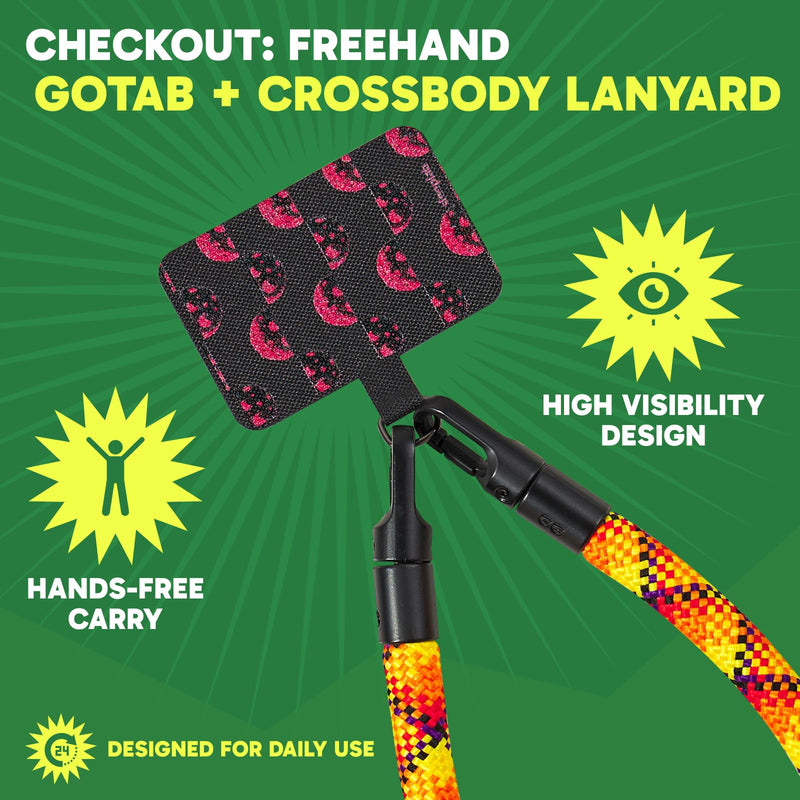 SteepLab Highlighter Case + Freehand Crossbody Lanyard Bundle for iPhone 17 - Hands-Free Carry with Bold Color Protection - Solar Static