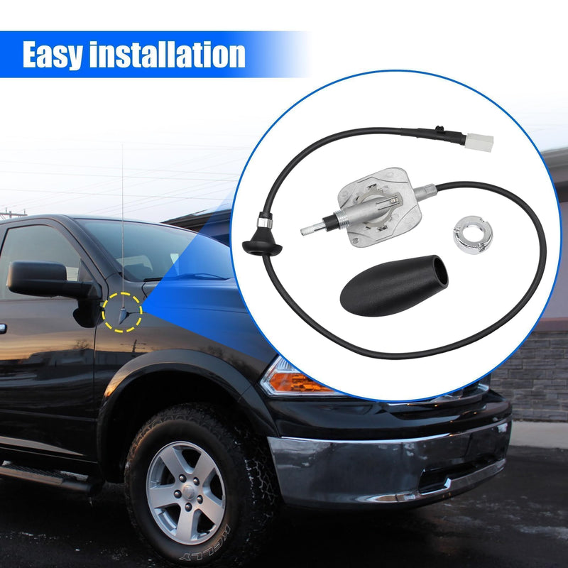 [AUSTRALIA] - Radio Antenna Base Assembly Cable with Adapter Cover Compatible with Dodge Ram 1500 2500 3500 4500 5500 2009-2021 Replace ‎5064394AG 5064395AE 5064394AH 