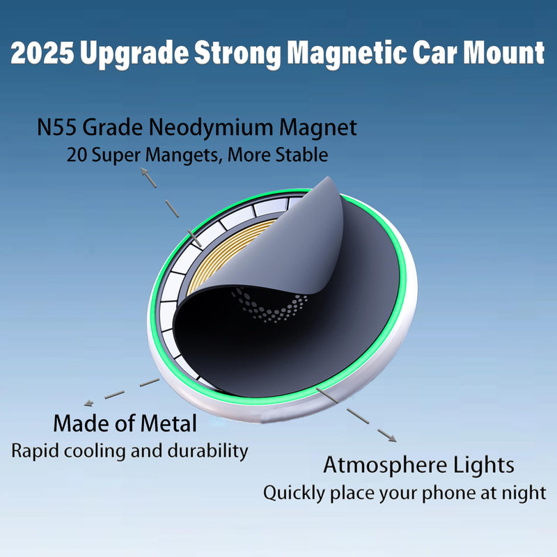 Car Phone Holder for Nissan Rogue/Altima/Sentra 8" Screen Accessories | 2021-2026 Rogue/2019-2025 Altima/2020-2025 Sentra MagSafe 15W Fast Wireless Charger Cell Phone Mount,360° Rotatable for 21-26 Rogue/19-25 Altima/20-25 Sentra(8 Inch)