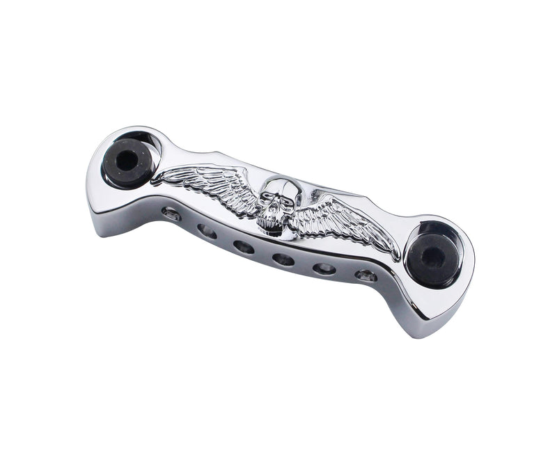 [AUSTRALIA] - Guyker Guitar Bridge Stop Bar Tailpiece String Spacing 10.6mm Skeleton Wings with Studs Replacement for EPI LP SG Style Electric Guitar (GS009, Chrome) GS009, Chrome 