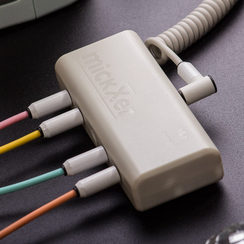 MyVolts Candycord Audio Cable, Straight Mini Jack to Angled Mini Jack, Curly 100cm to 200cm, Pineapple Yellow Colour, Perfect for Microfreak, Korg Volca, Pocket Operator, Headphones mini to RA mini 100-200cm