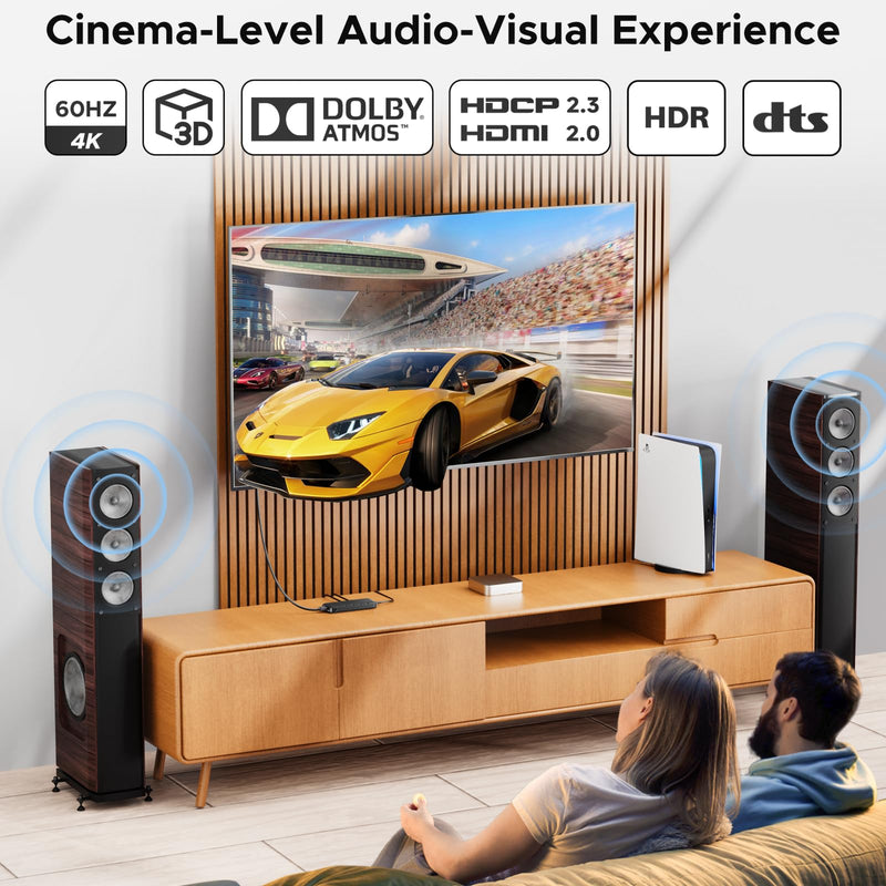 [AUSTRALIA] - ByteWave HDMI Switch 5 in 1 Out with Remote - 4K@60Hz, HDCP2.3, HDR, 3D, Dolby Support, Multi HDMI Port Selector Box, 5x1 Game Switcher Hub Compatible with PS5 Nintendo Switch1/2 Xbox Roku TV Stick 
