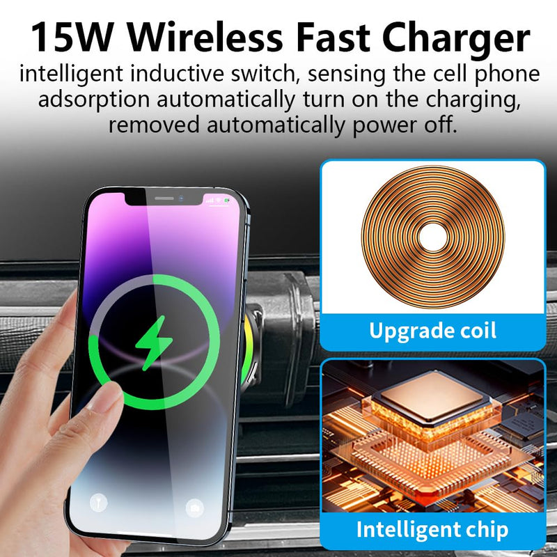 Car Magnetic Phone Mount for Buick Envista 2024 2025 2026 Auto Interior Accessories Best Cellphone Holder Fast 15W Wireless Charger Cell Phones Charging Screen Stand Vehicle Accessory