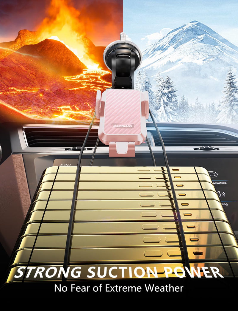 JOYMASS Wireless Car Charger, Phone Holders for Your Car, 15W Auto Clamping Phone Mount Car Accessories for iPhone 16 15 14 13 12 Mini Pro Max 11, Samsung Galaxy S24 Ultra S23 S22+ Note 20, etc-Pink PINK