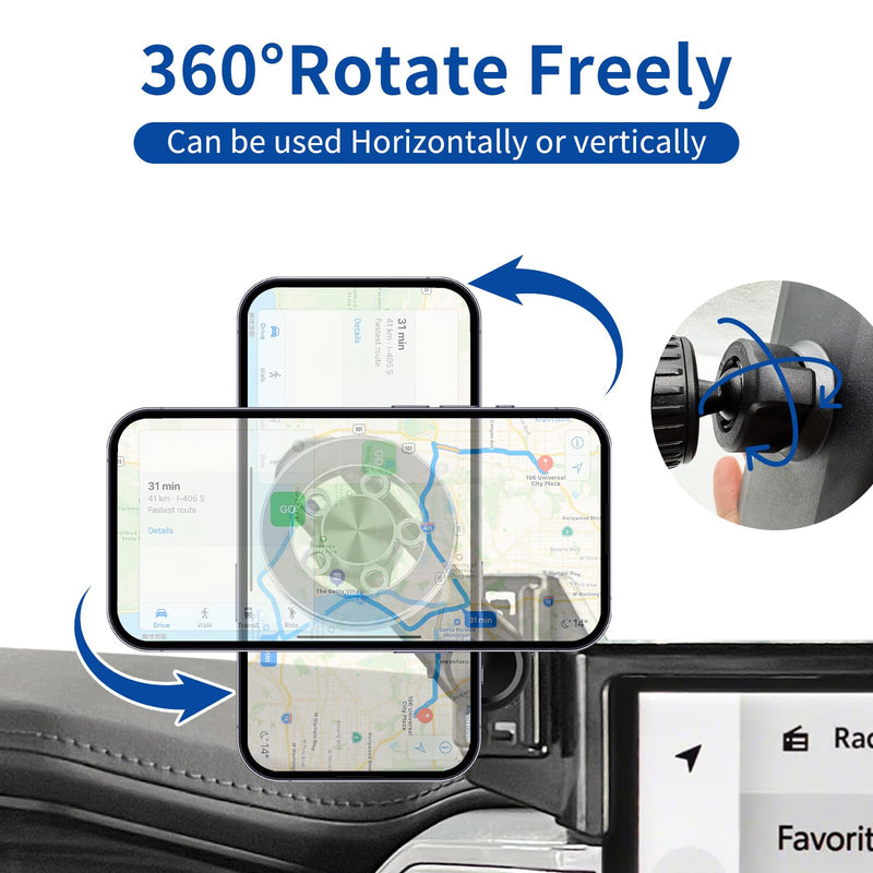 Car Phone Holder for Toyota Sequoia 2023-2025 & Tundra 2022-2025 Accessories 14-inch Screen，Car Mount，[Strongest Magnets] 360° Rotation [Extended Arm]，Compatible with All Cell Phones