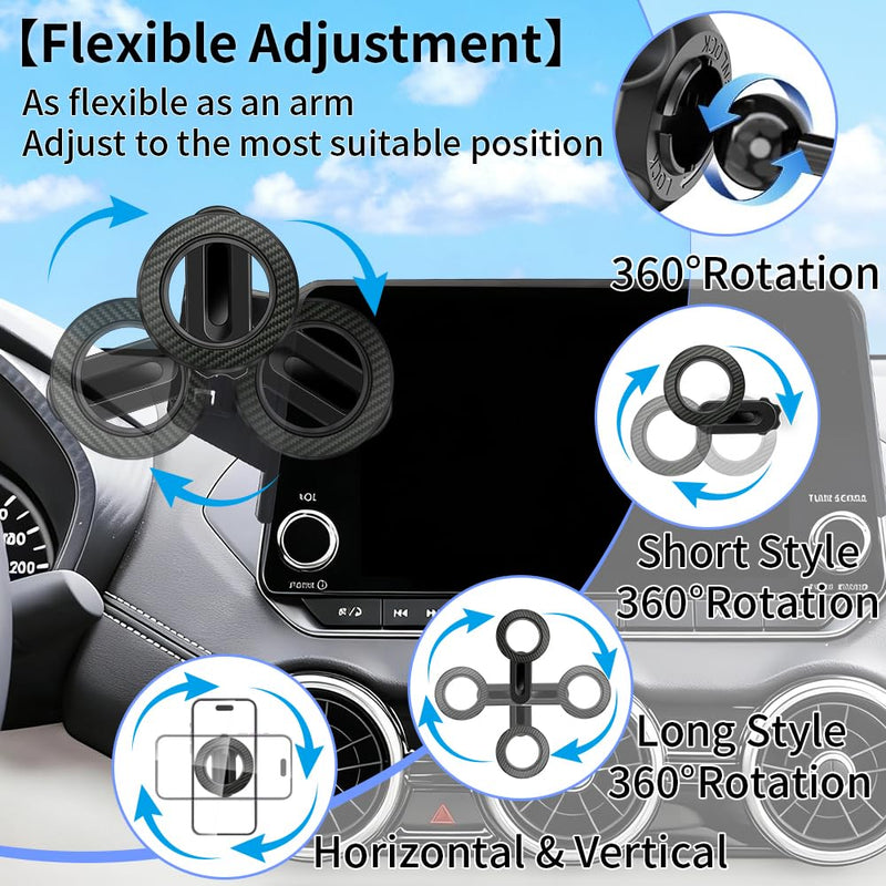 Car Phone Mount for Nissan Rogue 2021-2026,Altima 2019-2026,Sentra 2020-25 | [8-inch Screen] Accessories Magnetic Cellphone Holder, Cell Phones Navigation Charging Stand Cradles,Double 360°Rotation