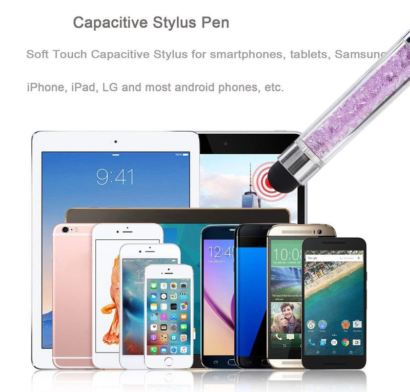 12 Pack XRONG Colors Crystal Capacitive Mini Stylus Universal Touch Screen Pen for iPhone 5s 6s, Samsung Galaxy s5 s4 s3, Android, Smartphones, iPad, S10,S10+,S10e,S9,S9P,Note9,XR,XS MAX (12PACK) 12PACK