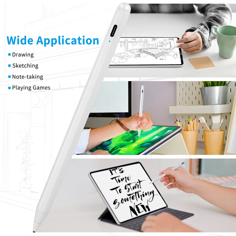 Stylus for iPhone 11 Pro Pen, 1.5mm Fine Point Pencil Universal Compatible for iPhone/Device Pro/Samsung/Surface and More Touch Screens Active Stylus Pen White
