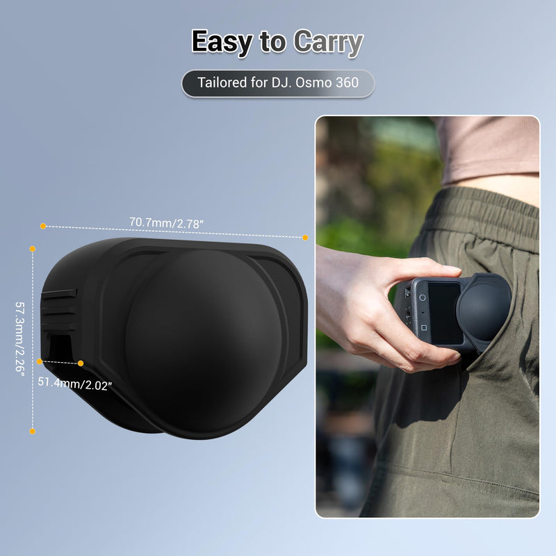 [AUSTRALIA] - JJC Lens Cover for DJI Osmo 360, Silicone Cover Compatible with Osmo360 LensProtector, Protective Rubber Cap Protect Front & Rear Lens from Crack Bumps Dust Scratch When Not Using Large-Compatible with Lens Guard 
