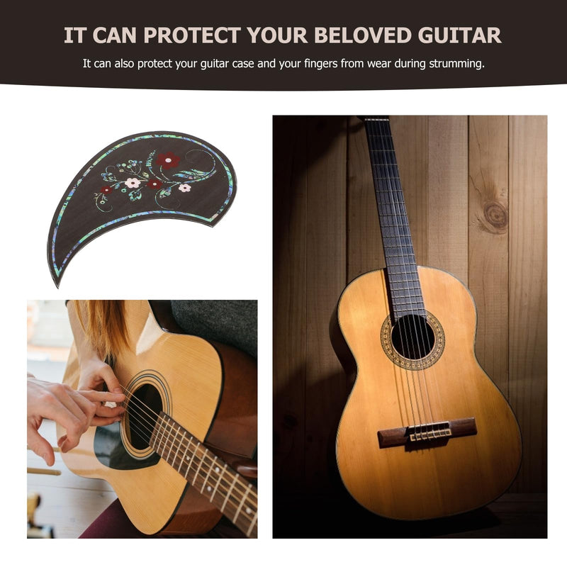 Vaguelly Bass Pickguards PVC Universal Folk Acoustic Guitar Pickguard Teardrop Shape Self-adhesive Guitar Pickguard Sticker Fits 39-41inches