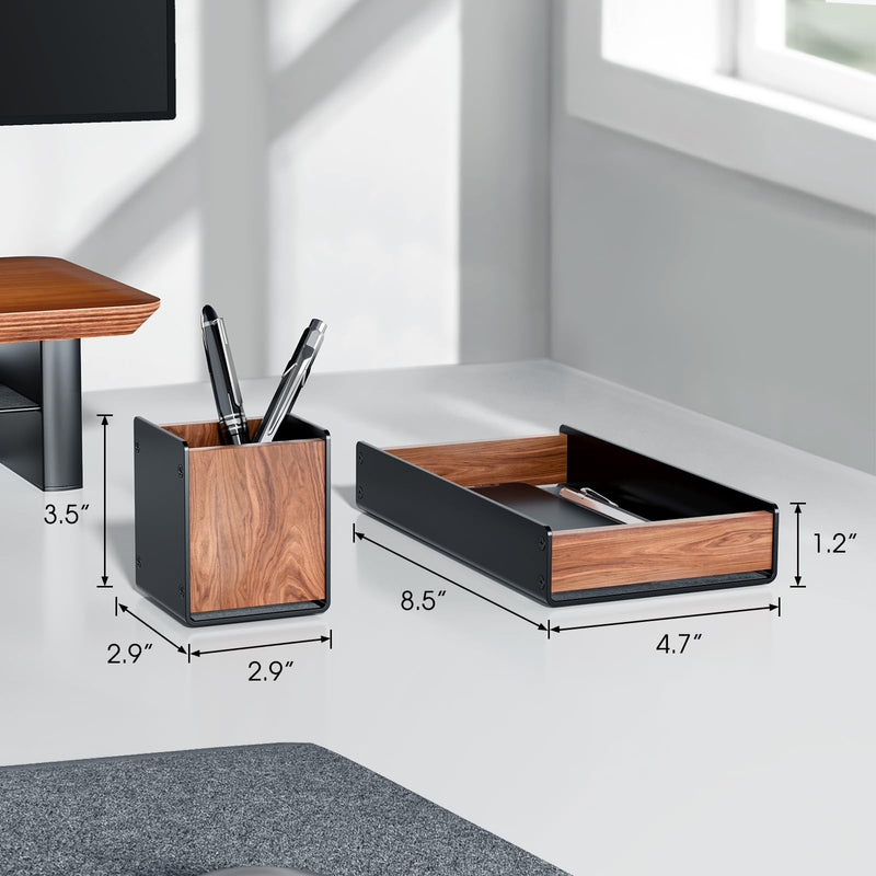 UPERGO Headphone Stand Wood and Desk Draw Organizer