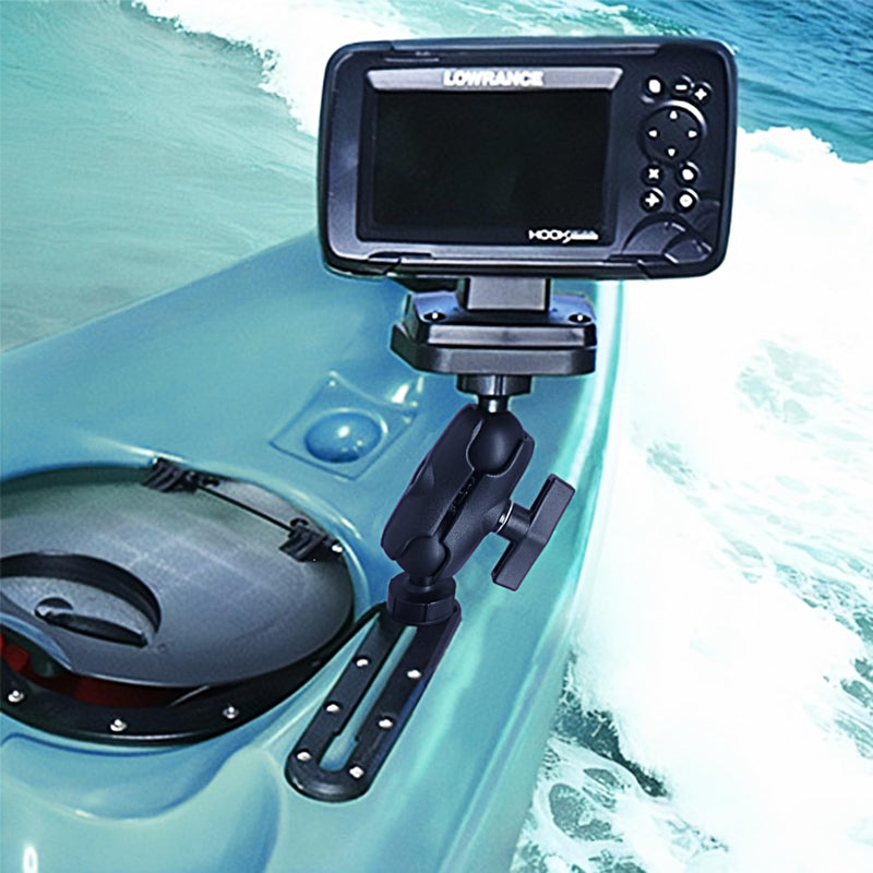 Fish Finder Mount, Track Ball with T-Bolt Attachment, Marine Electronic/Depth Finder Mount with 1.5" / C Size Ball for Boat, Compatible with Garmin, Lowrance and More