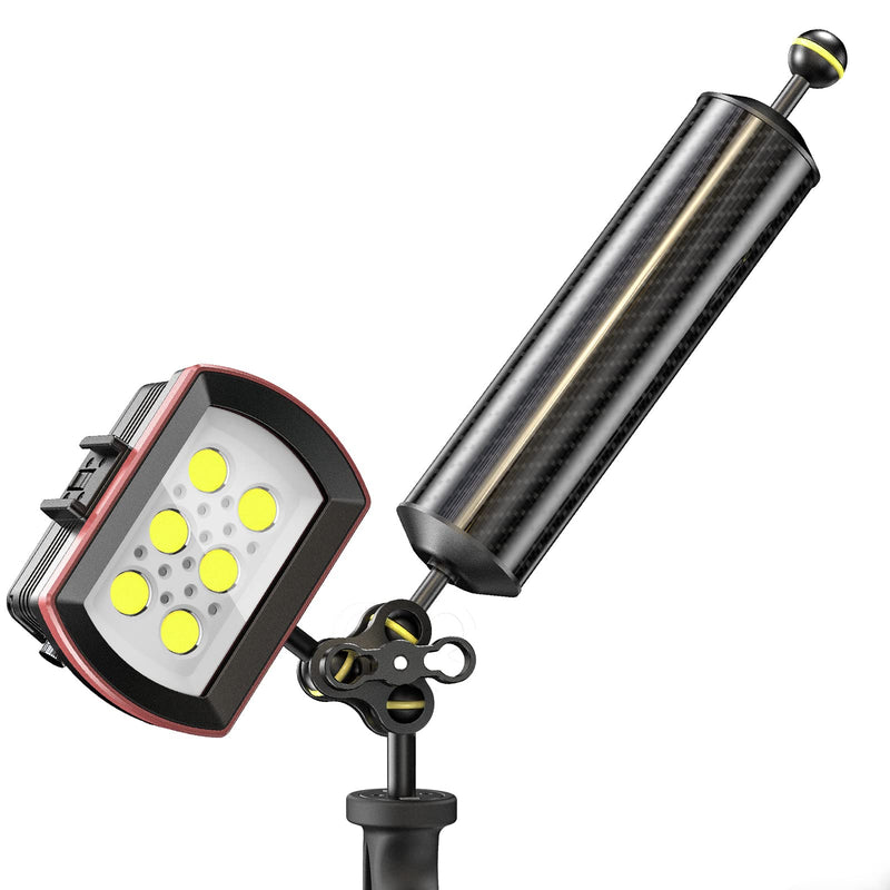 [AUSTRALIA] - Sea frogs Carbon Fiber Float Arm D60mm, 12'', for Ultralight, Aquatic Arm, Buoyancy Provided 580g, Underwater Camera System Diving Tray Video Light/Strobe GA-8 D60mm, 12'' 