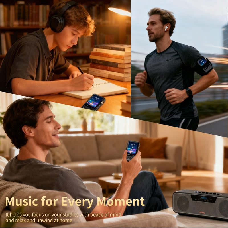 [AUSTRALIA] - iRive3 MP3 Player Clear HiFi Stereo Sound 32GB Bluetooth Music Player with FM Radio Voice Recorder Expandable up to 128GB 