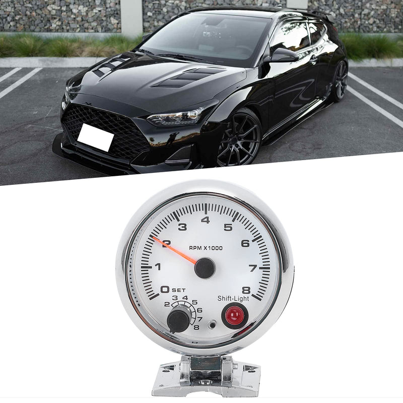 [AUSTRALIA] - Electrical Tachometer 3.75In 0-8000 Rpm 7 Color Background Lights For 4/6/8 Cylinder 12V Gasoline Powered Vehicles 