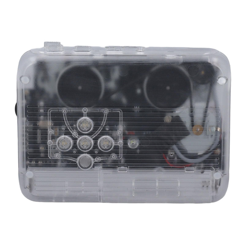 [AUSTRALIA] - VBESTLIFE Portable Cassette Player Recorder with Bluetooth Transmitter, Cassette Tape Player with 3.5mm Headphone Jack,Powered by AC Adapter or AA Battery (Clear) Clear 