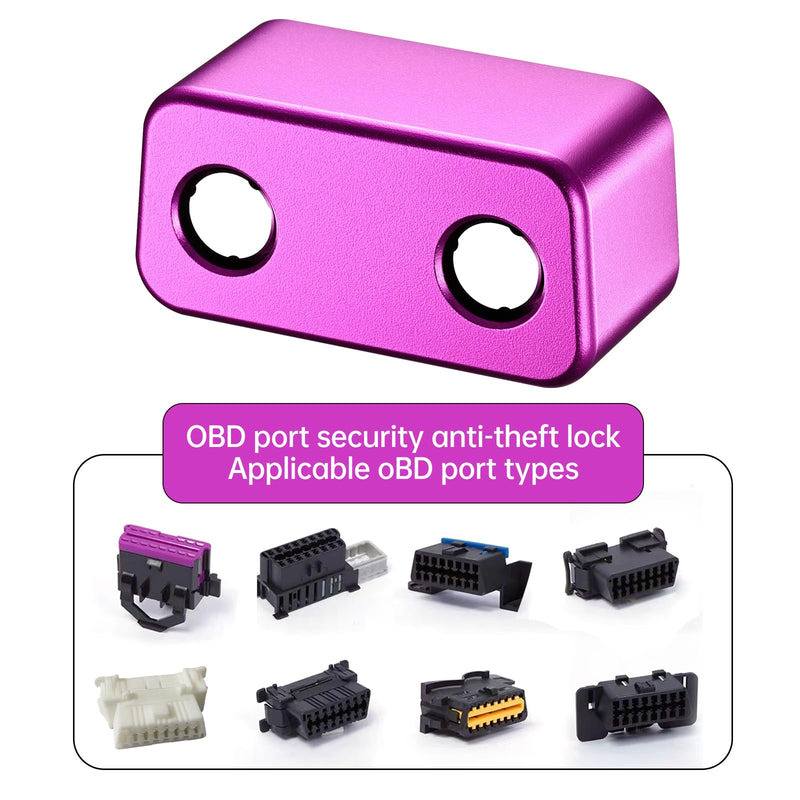 OBD2 Port Anti-Theft Lockout Tool, OBD Port Protector for Cars/SUV/Trucks、obd2 Lock Anti Theft Protector (Purple) Purple