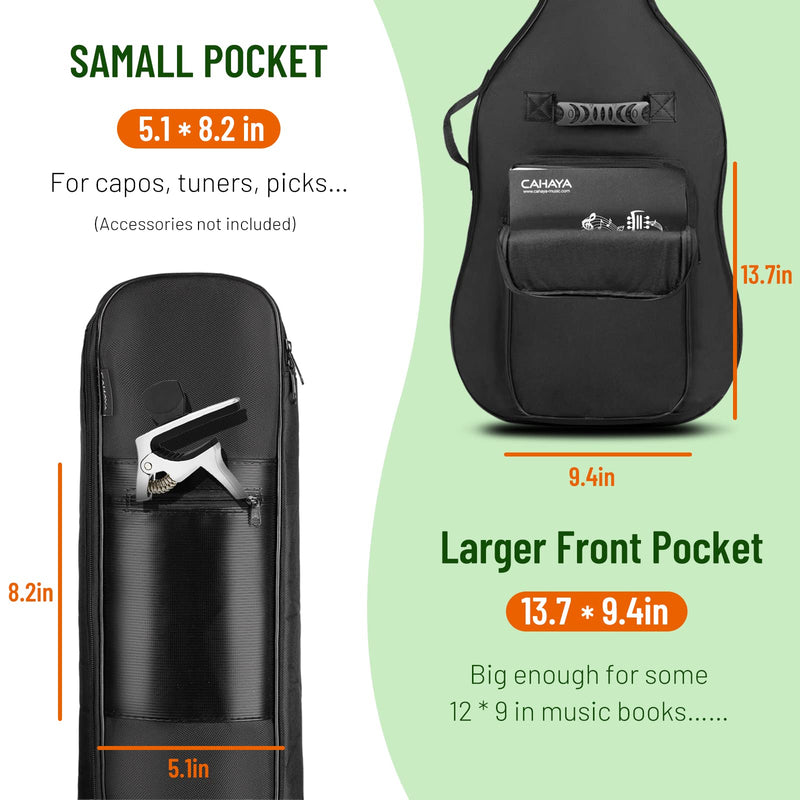 CAHAYA Bass Guitar Bag Gig Bag 0.3in Padding Black Padded Backpack Soft Electric Bass Case Green CY0292 Bass Bag