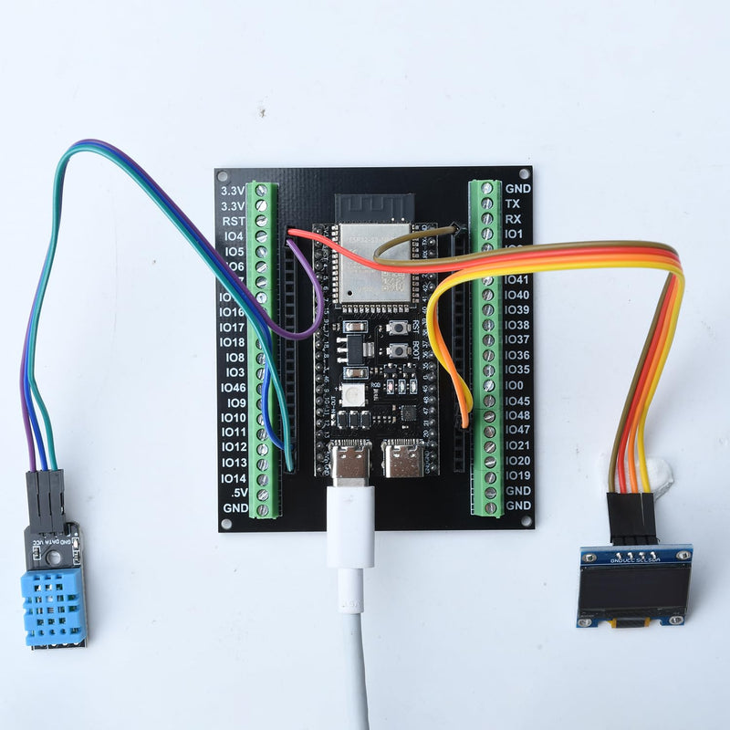 [AUSTRALIA] - Pack of 2 for ESP32 Expansion Board, 1 in 2 Microcontroller Development Board Compatible with 44Pin for ESP32 S3 N8R2 N16R8 Development Board 2 x expansion board 