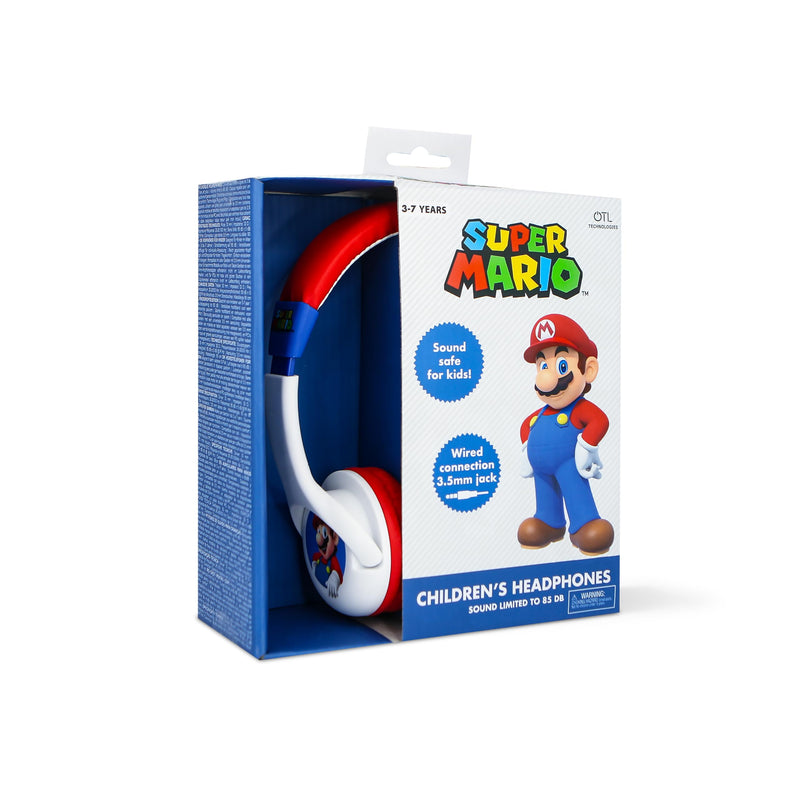 OTL Technologies SM1107 Super Mario Kids Wired Headphones in White