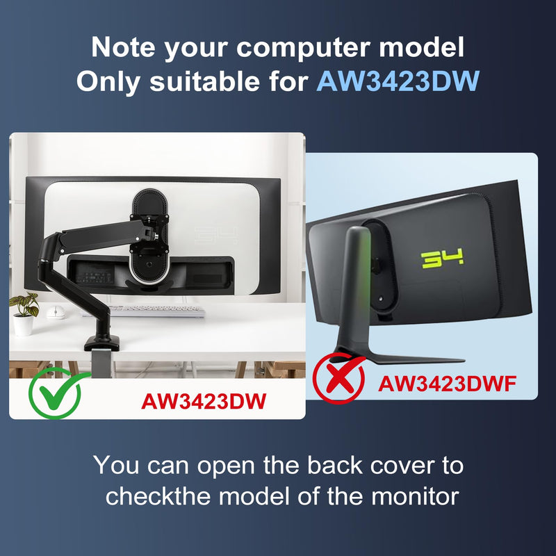 VESA Bracket Adapter for DELL Alienware 34" Curved QD-OLED (Fits AW3423DW) | Compatible with Alienware 34" Curved Gaming Monitor | (Fits AW3423DW)–75x75 to 100x100 VESA Mount Adapter Bracket
