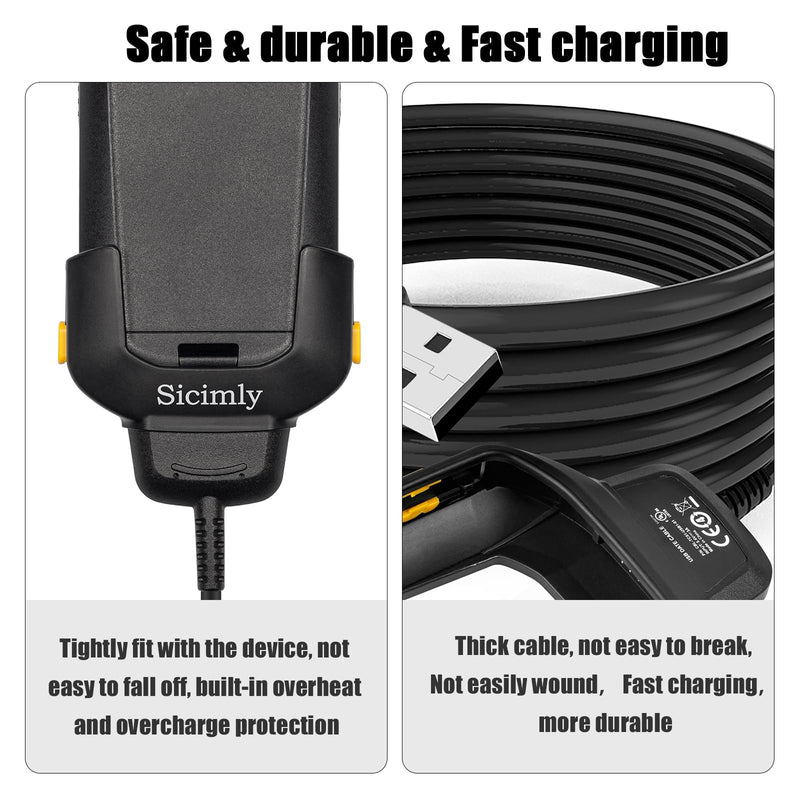 [AUSTRALIA] - Sicimly TC51 TC56 Charger,for Zebra Scanner TC51 TC510 TC510K TC52 TC56 TC57,5.4V 3A Quick Charge with 6ft PDA Handheld Computer Scanner Cable (Replace CBL-TC51-USB1-01) and USB Data Transfer. 