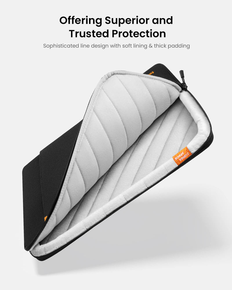 tomtoc 360° Protective Laptop Sleeve for 13.5-14.4 Inch Surface Laptop Studio/6/5/4/3, Surface Book, Water-Resistant Laptop Case for Acer Aspire/Swift 14, ASUS Vivobook/Zenbook 14, Jumper EZbook X3 Black