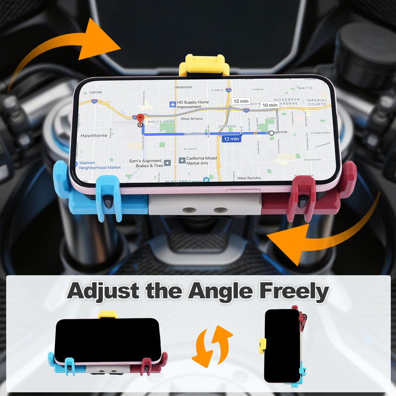 CFMOTO 450SS 400 Special Motorcycle Phone Mount with Vibration Dampener,Heavy Duty Phone Holder for Motorcycle,Anti Slip, Anti Shake, Anti-Theft,Adjustable for 5.4-8.3'' Smartphone