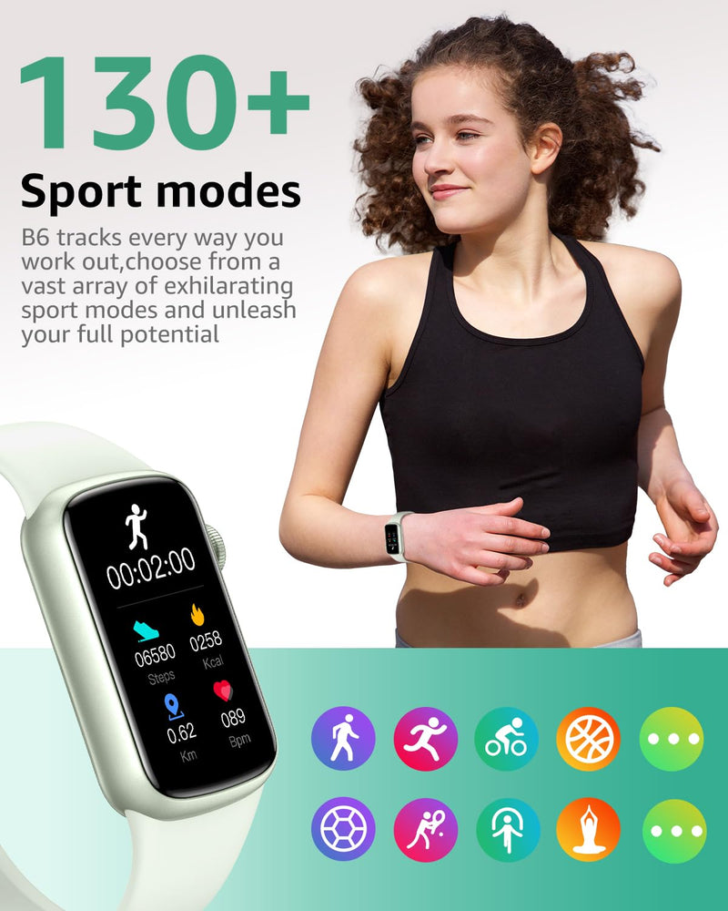 Fitness Tracker with Step Counter/Calories, Activity Health Tracker with Blood Pressure Heart Rate Monitor, Sleep Tracker, 137+ Sport Modes, Pedometer SmartWatch, Gift for Women Men Green