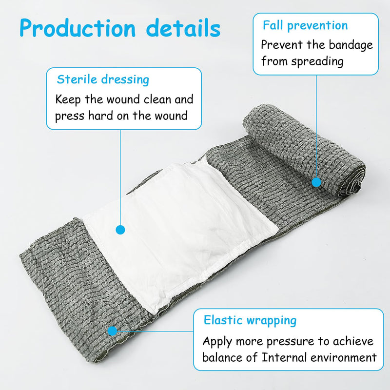 6 Inch Tourniquet Bandage Set, 3.8 x 95 cm Tourniquet Tactical, Emergency Tourniquet, Israeli Tactical Tourniquet, Emergency First Aid Bandage for Hiking, Mountaineering, Sports, Camping, Climbing 15 cm