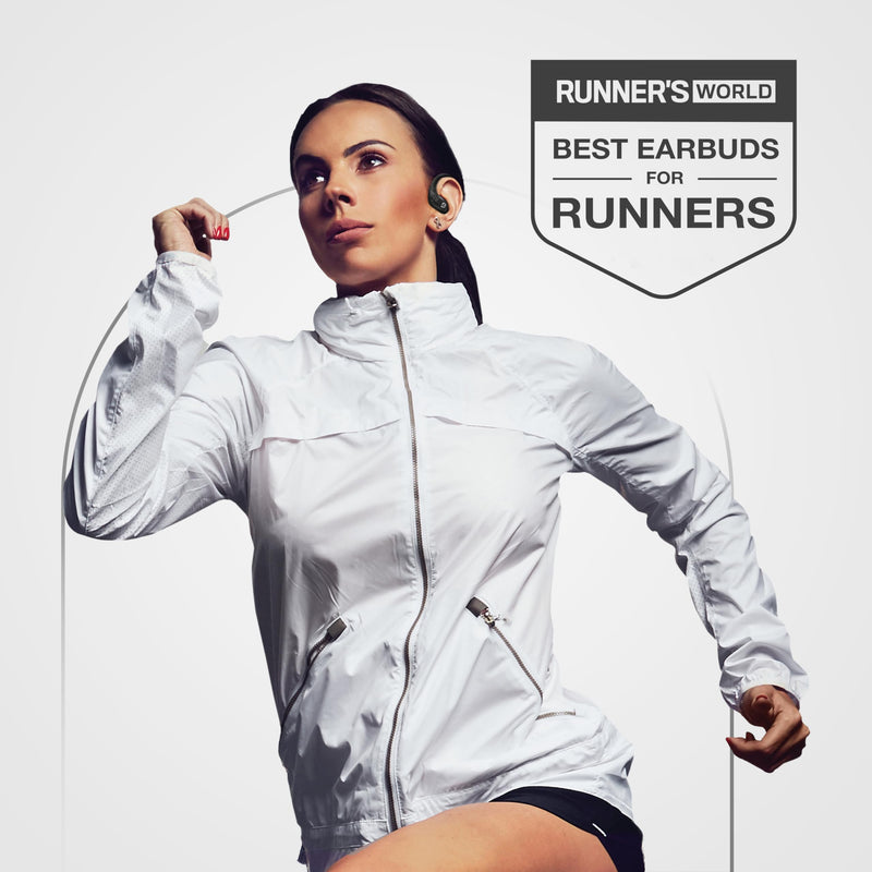 Back Bay Audio Runner Wireless Running Earbuds, Earbud Over Ear Hooks | 80-Hour Long Battery Life, Water-Resistant Wireless Running Headphones. Bass Boost, Bluetooth 5 Wireless Charging Case Runner 60 Black