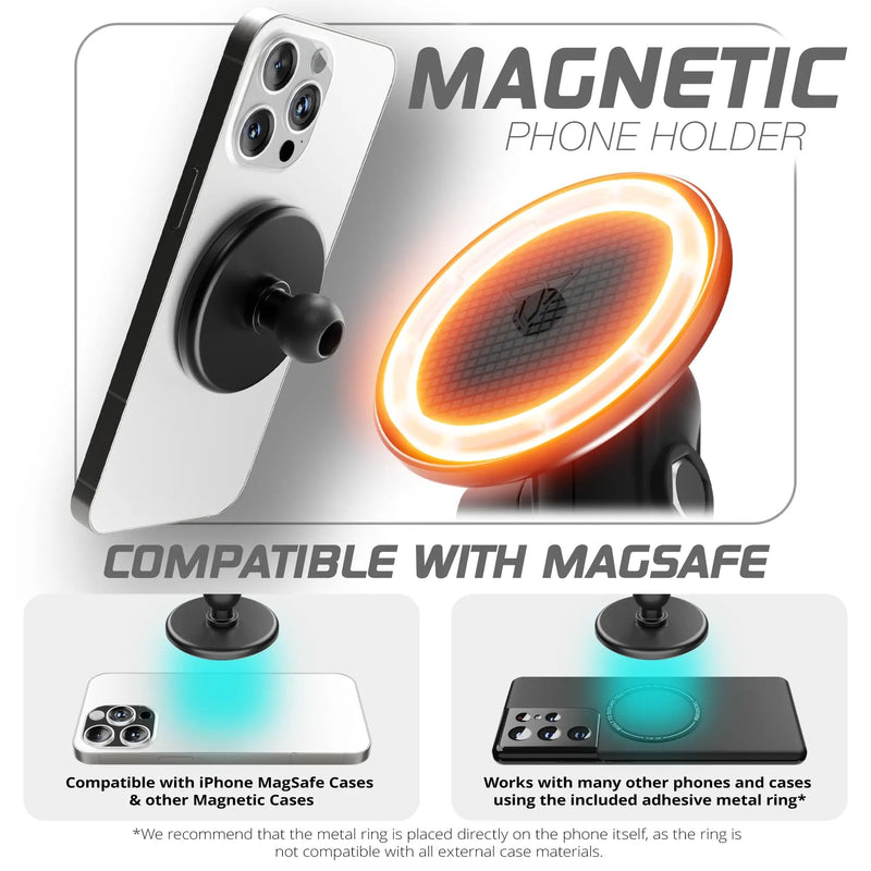 Tackform Link Vent Mount Magnetic Phone Holder - Compatible with MagSafe, BlueCruise, 2021-2025 Ford F150 & Raptor, 2023-2025 Ford Super Duty | Aluminum | 3.5" Arm | Black